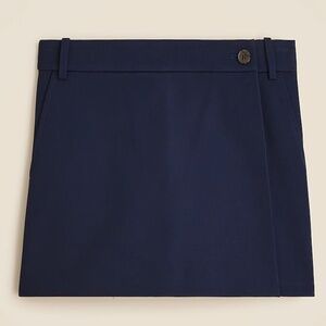 J. Crew Wrap Front Skort - Navy